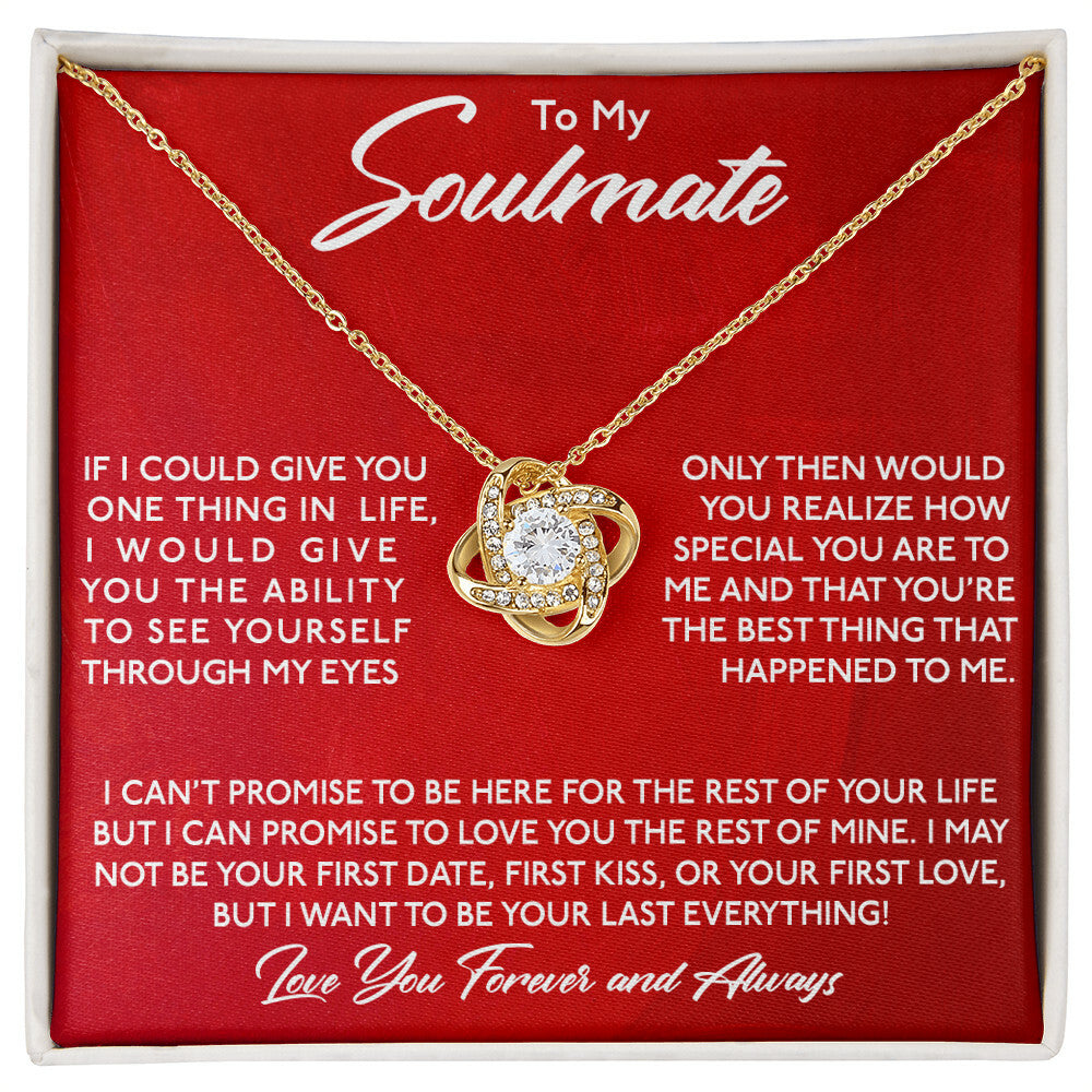 To My Soulmate, You Are Special To Me - Love Knot Necklace